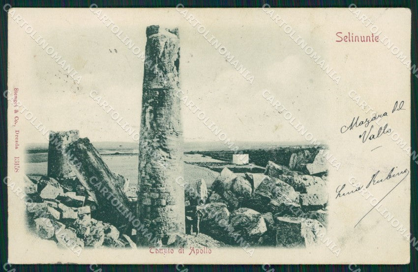 Trapani Castelvetrano Selinunte Tempio di Apollo PIEGA cartolina XB2598 – fronte
