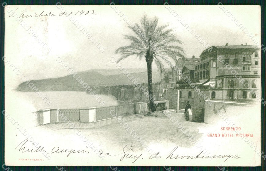 Napoli Sorrento Hotel Vittoria cartolina XB2619 – fronte