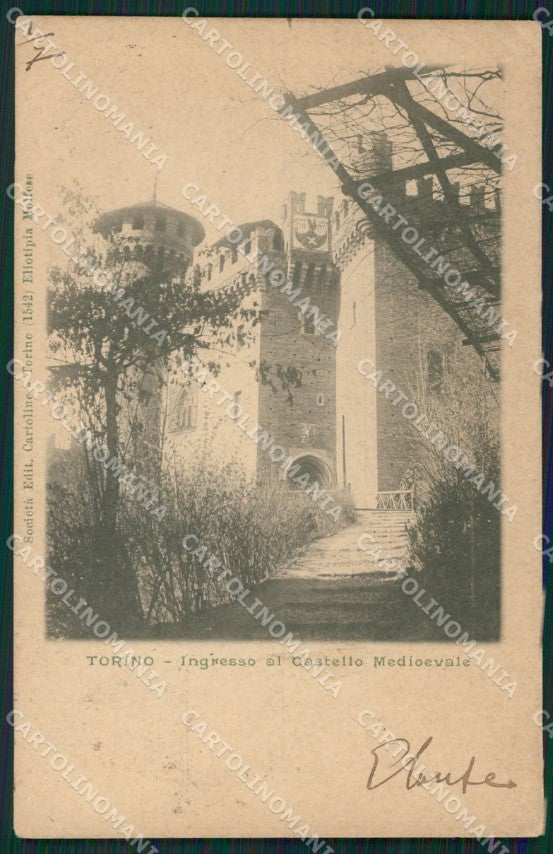 Torino Città Castello Medioevale PIEGHE cartolina XB2644 – fronte