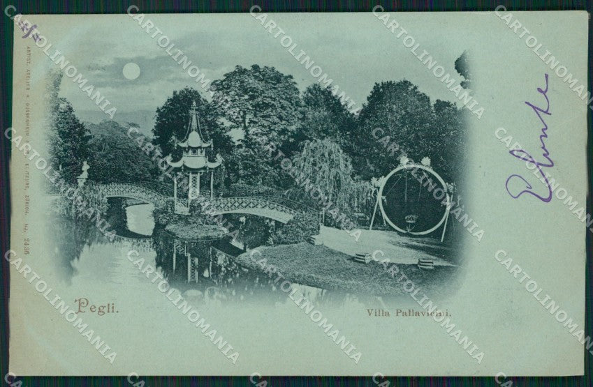 Genova Pegli Villa Pallavicini Chiaro di Luna cartolina XB2677 – fronte