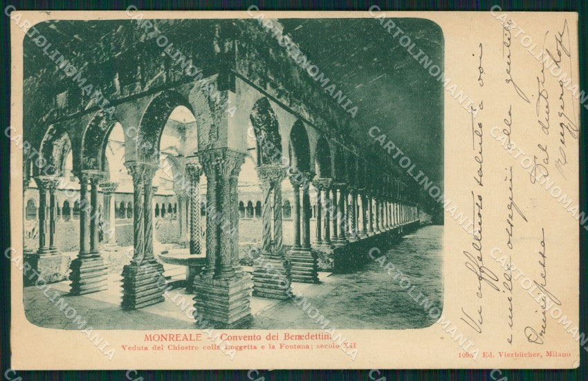 Palermo Monreale Convento Benedettini cartolina XB2686 – fronte