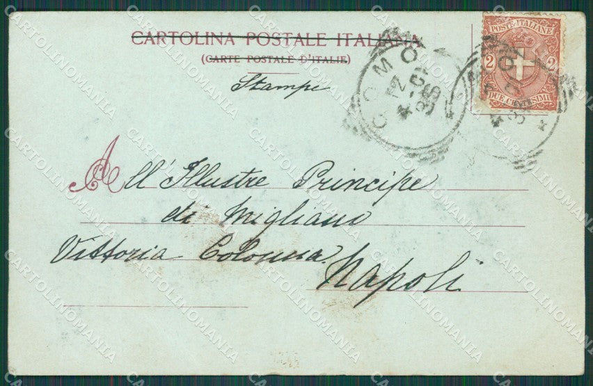 Como Città Lago di Chiaro di Luna PIEGHINA cartolina XB2693 – retro