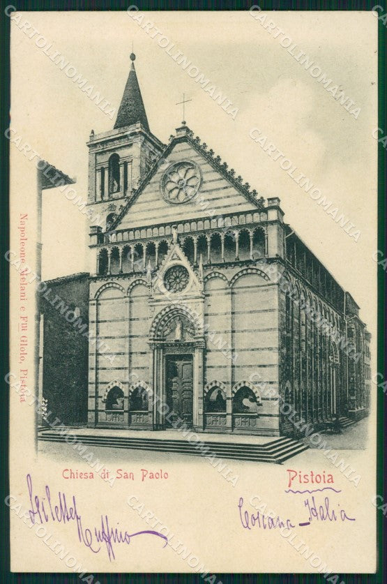 Pistoia Città Chiesa San Paolo PIEGA cartolina XB2759 – fronte