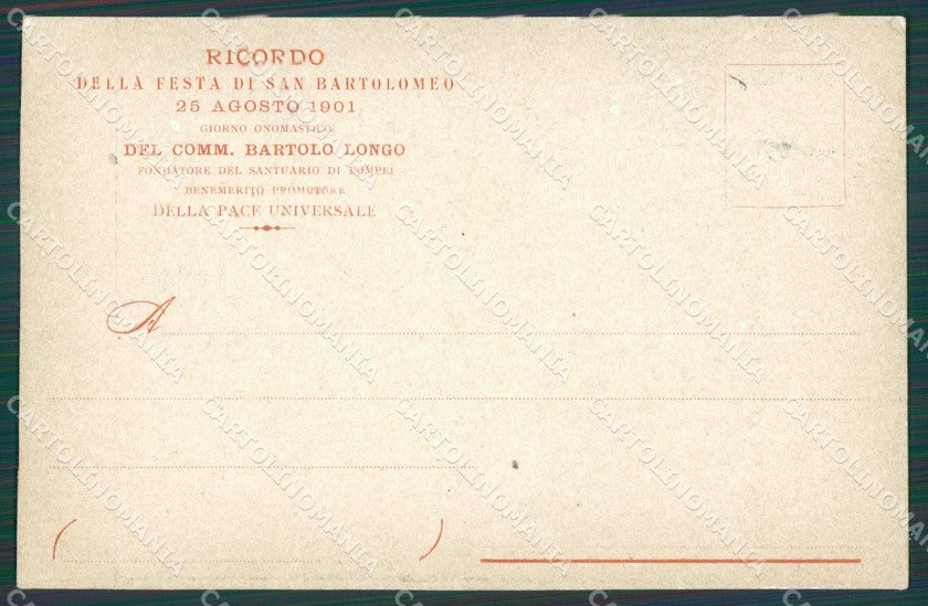 Napoli Pompei Basilica Pontificia di cartolina XB2761 – retro