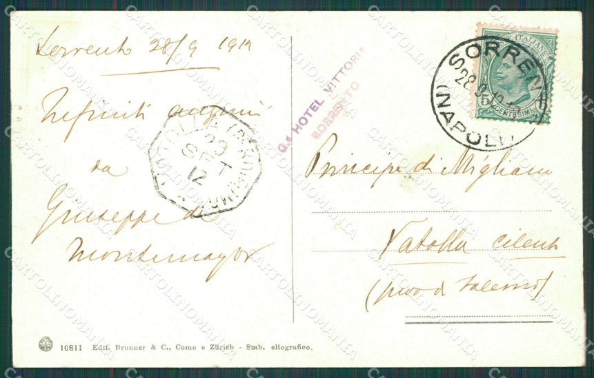 Napoli Sorrento cartolina XB2770 – retro