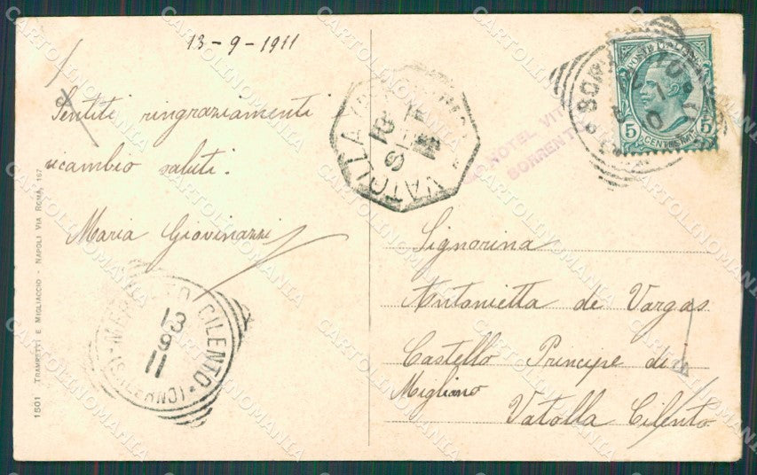 Napoli Sorrento PIEGHE cartolina XB2773 – retro