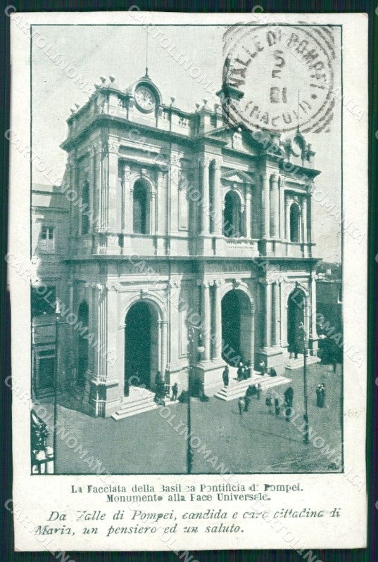 Napoli Pompei Basilica Pontificia di cartolina XB2801 – fronte