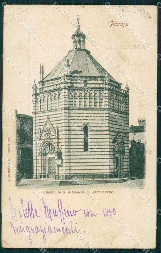 Pistoia Città San Giovanni Battistero STRAPPINO PIEGHE cartolina XB2802 – fronte
