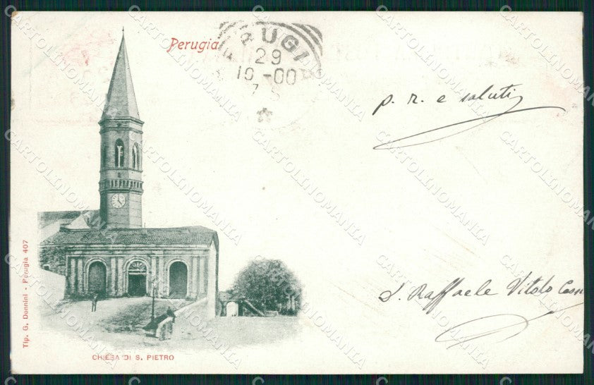 Perugia Città Chiesa San Pietro cartolina XB2810 – fronte