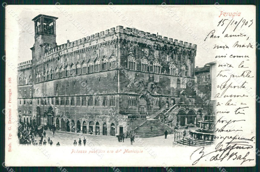 Perugia Città Municipio cartolina XB2811 – fronte