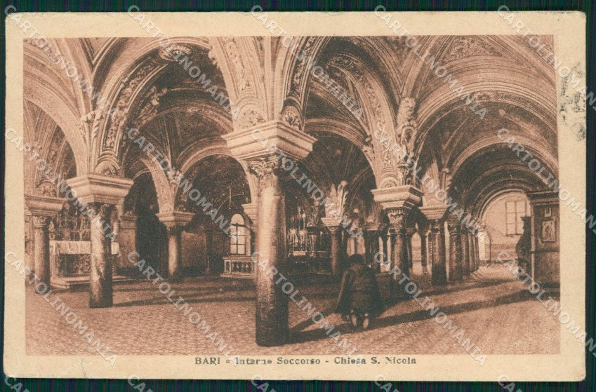Bari Città Chiesa San Nicola PIEGA cartolina XB2870 – fronte