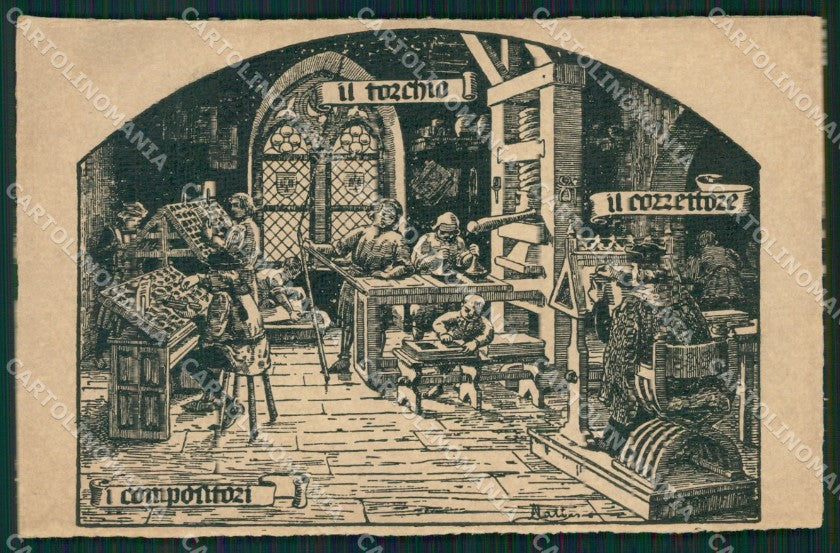 Torino Città Museo Nazionale del Libro cartolina XB2901 – fronte