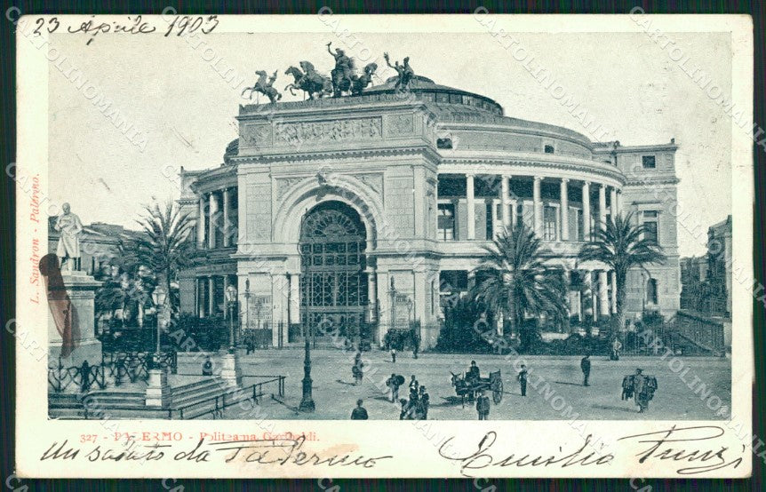 Palermo Città Politeama Garibaldi cartolina XB2906 – fronte