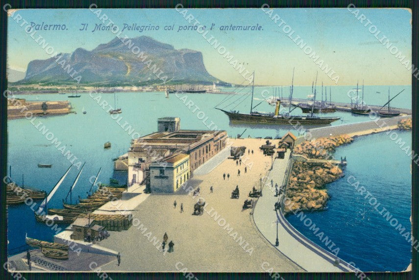 Palermo Città Monte Pellegrino Navi cartolina XB2927 – fronte