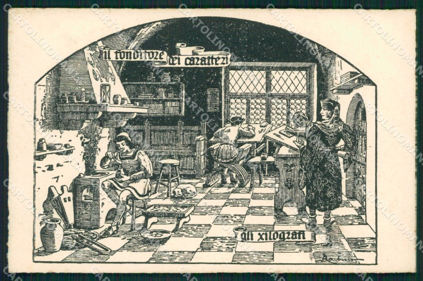 Torino Città Museo Nazionale del Libro cartolina XB2929 – fronte