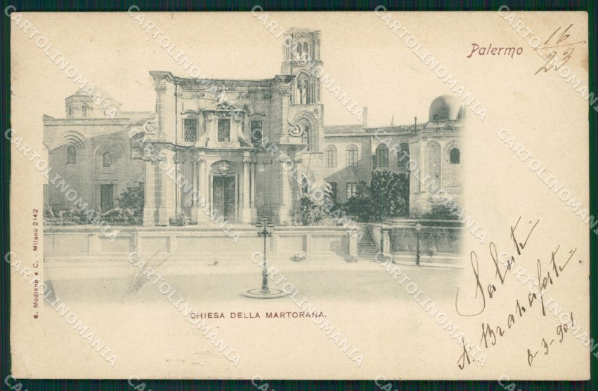 Palermo Città Chiesa Martorana PIEGHINA cartolina XB2947 – fronte