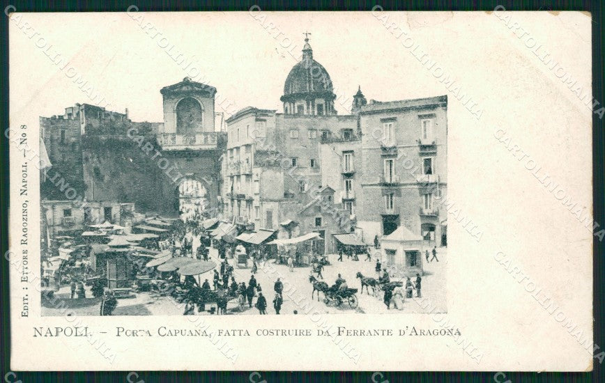 Napoli Città Porta Capuana Mercato STRAPPINO cartolina XB2972 – fronte