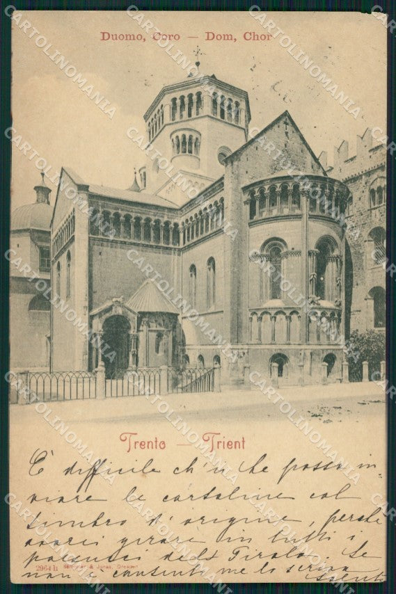 Trento Città Duomo cartolina XB2985 – fronte