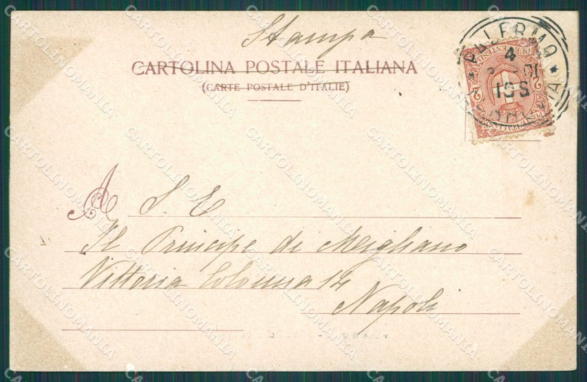 Palermo Città Villa Giulia cartolina XB3018 – retro