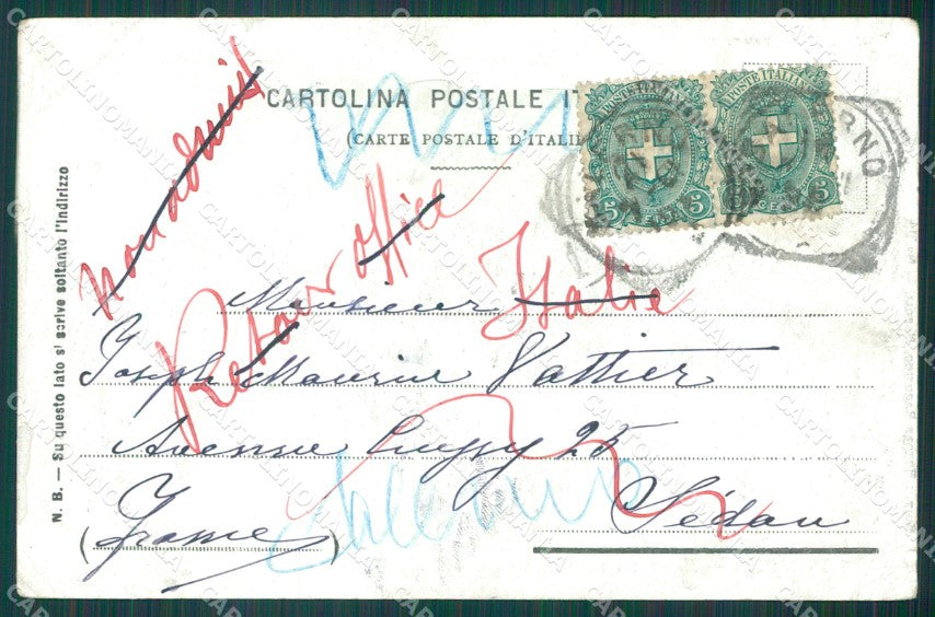Napoli Pompei Fontana Abbondanza cartolina XB3039 – retro