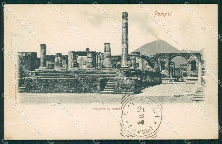 Napoli Pompei Tempio Giove cartolina XB3040 – fronte