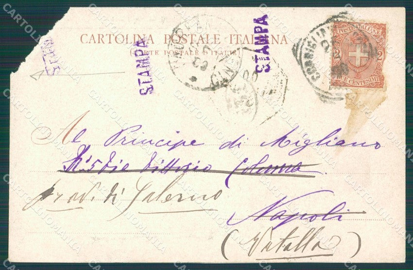 Alessandria Acqui Fontana ABRASA cartolina XB3051 – retro