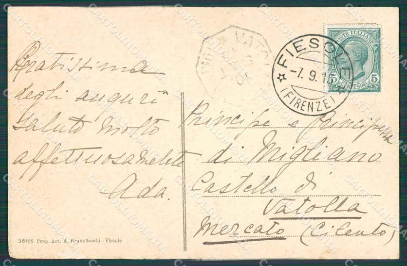 Firenze Fiesole cartolina XB3055 – retro