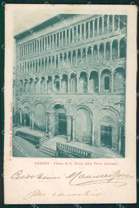 Arezzo Città Santa Maria della Pieve SCOLLATA PIEGA cartolina XB3059 – fronte
