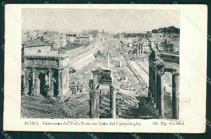 Roma Città Foro Romano Campidoglio PIEGHE cartolina XB3075 – fronte