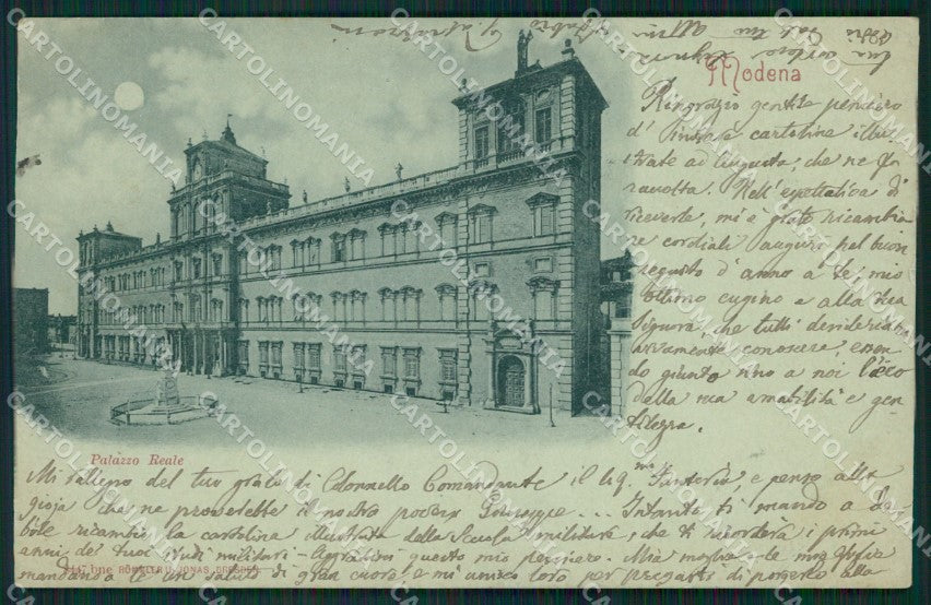 Modena Città Palazzo Reale Chiaro di Luna cartolina XB3082 – fronte