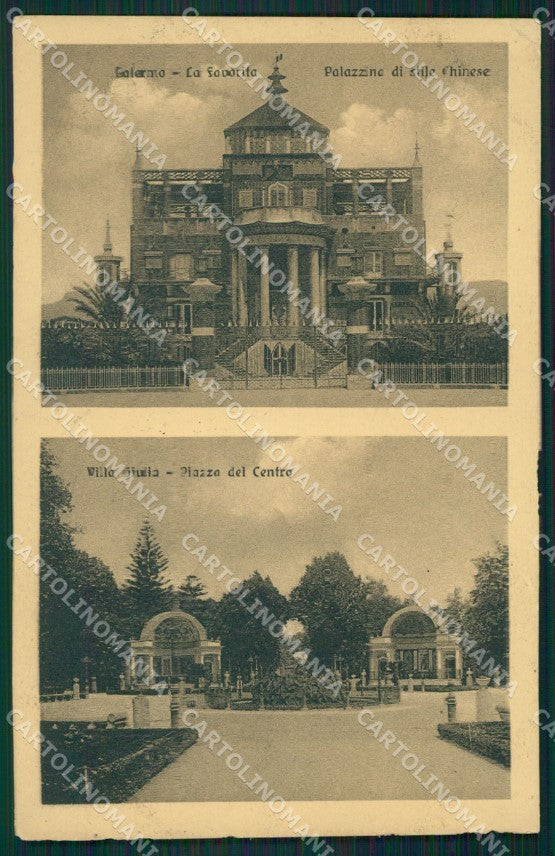 Palermo Città PIEGHINA cartolina XB3133 – fronte