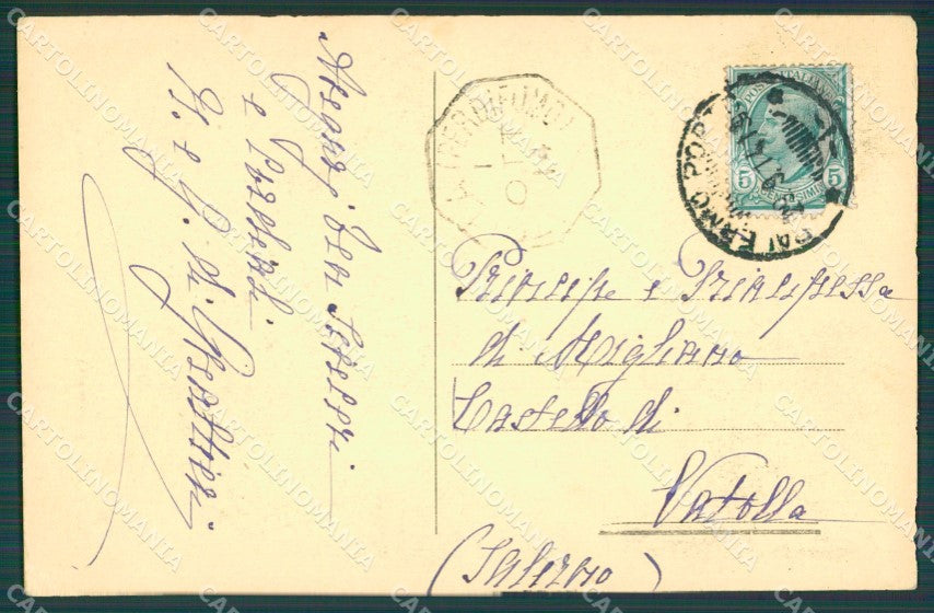 Palermo Città PIEGHINA cartolina XB3133 – retro