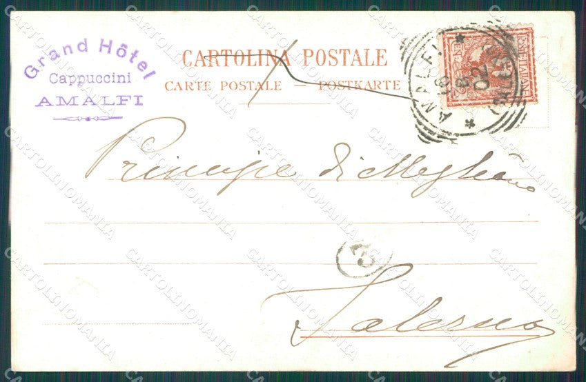 Salerno Amalfi Convento Cappuccini cartolina XB3151 – retro