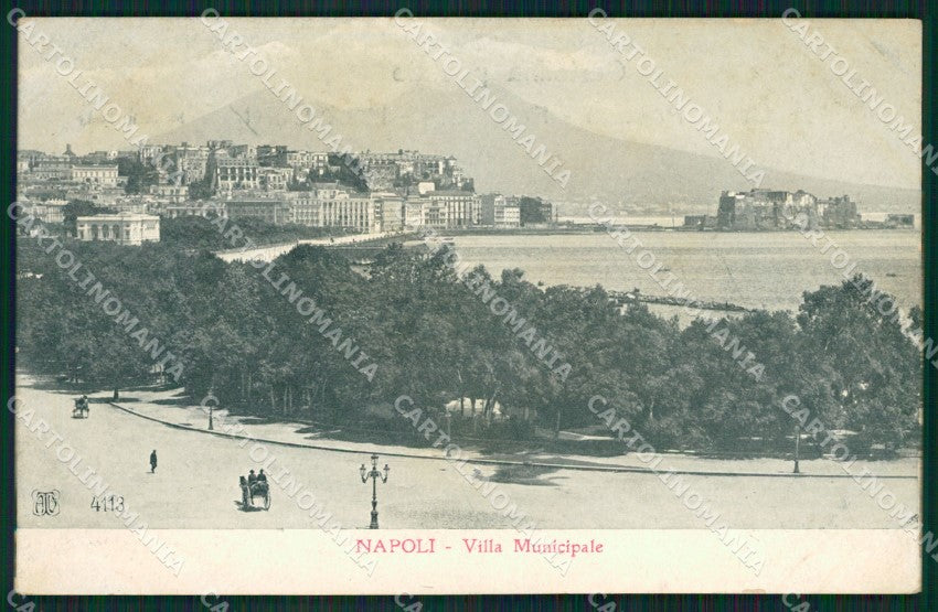 Napoli Città Villa Municipale Alterocca 4113 cartolina XB3167 – fronte