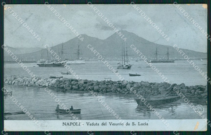 Napoli Santa Lucia Vesuvio Alterocca 1882 cartolina XB3210 – fronte
