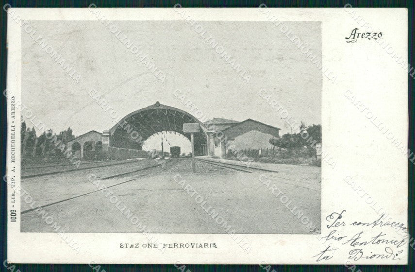 Arezzo città Stazione cartolina XB3229 – fronte