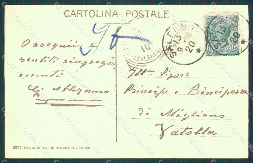 Salerno Amalfi cartolina XB3233 – retro