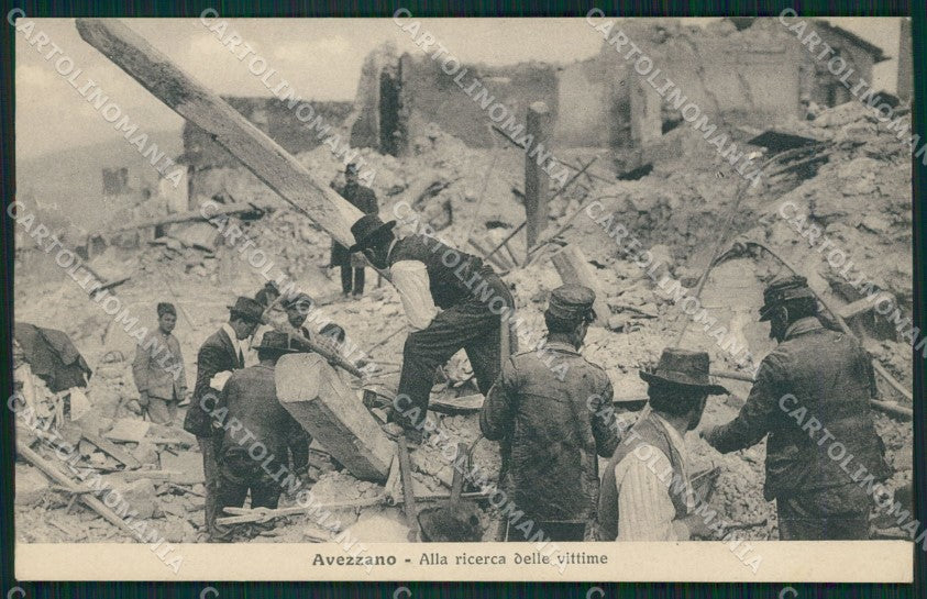 L'Aquila Avezzano Terremoto cartolina XB3242 – fronte