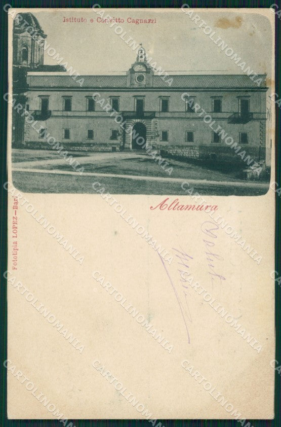 Bari Altamura Lopez PIEGA cartolina XB3258 – fronte