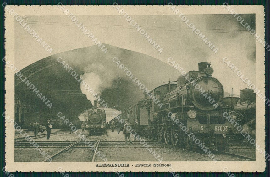 Alessandria città Stazione Treno cartolina XB3276 – fronte
