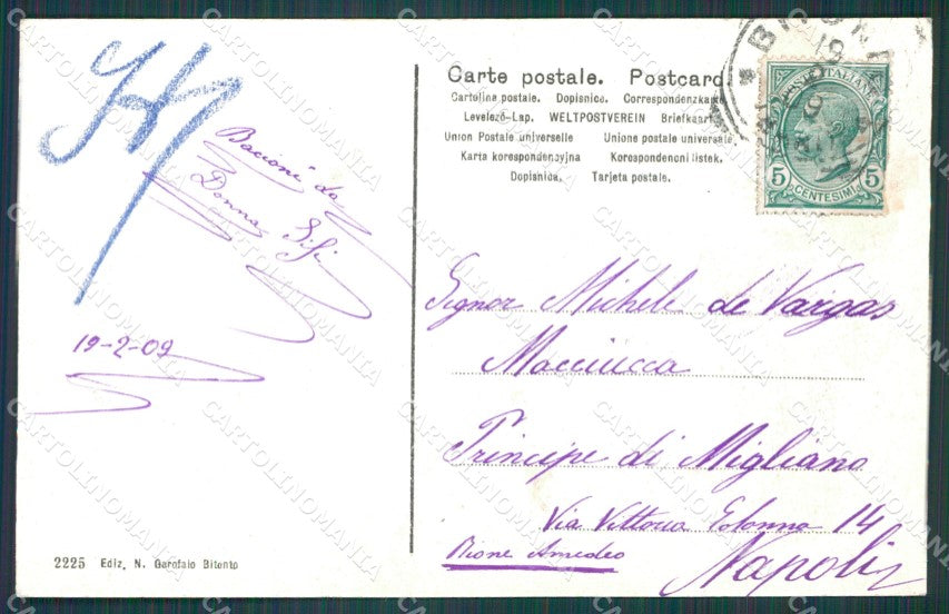 Bari Bitonto cartolina XB3308 – retro