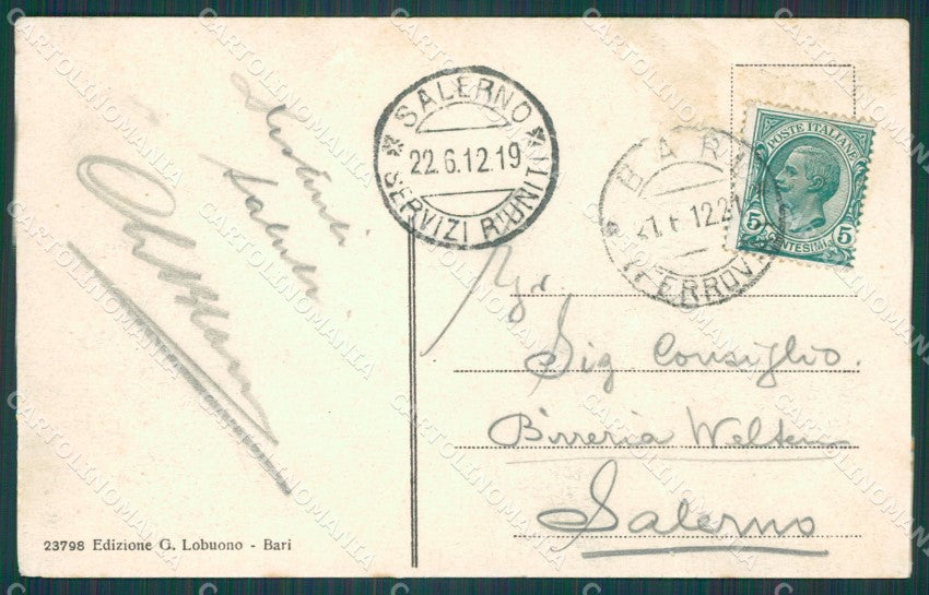 Bari città Tram cartolina XB3325 – retro