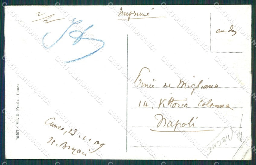 Cuneo città PIEGHE cartolina XB3387 – retro