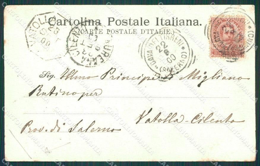 Salerno Cava dei Tirreni Saluti da Boneo PIEGA cartolina XB3407 – retro