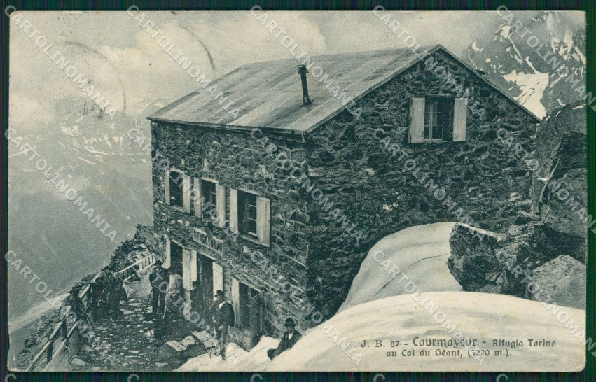 Aosta Courmayeur Rifugio Torino cartolina XB3427 – fronte