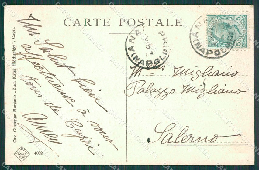 Napoli Capri Funicolare cartolina XB3442 – retro