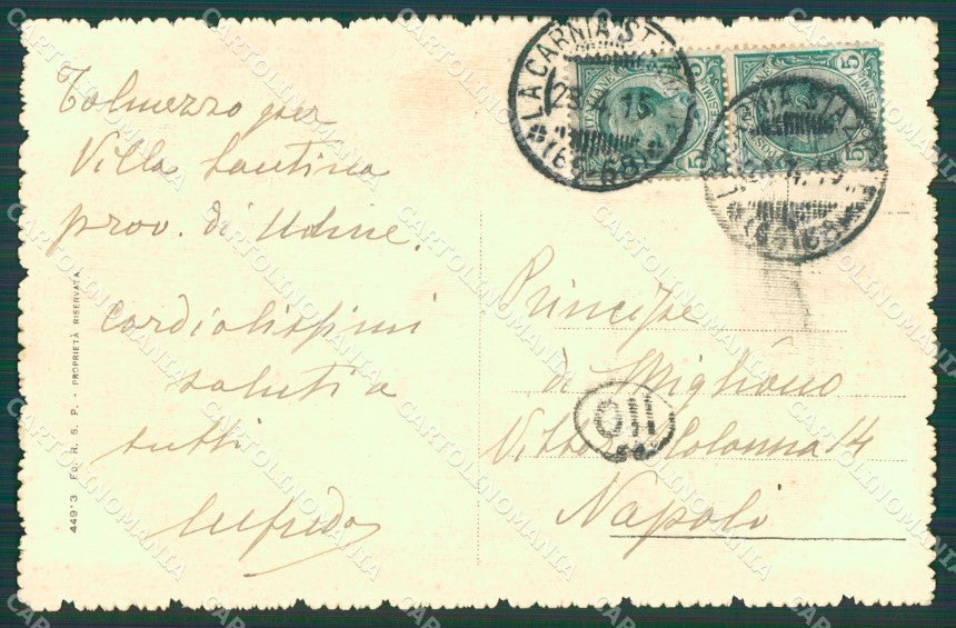 Udine Carnia Chiesa cartolina XB3445 – retro