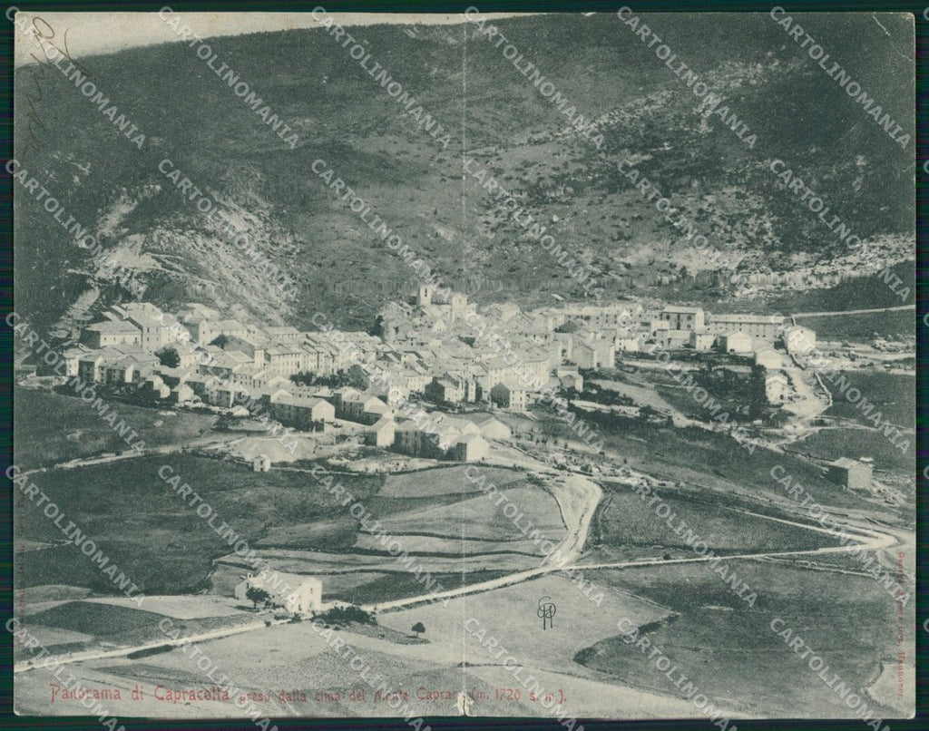 Isernia Capracotta Doppia PIEGHINA cartolina XB3462 – fronte