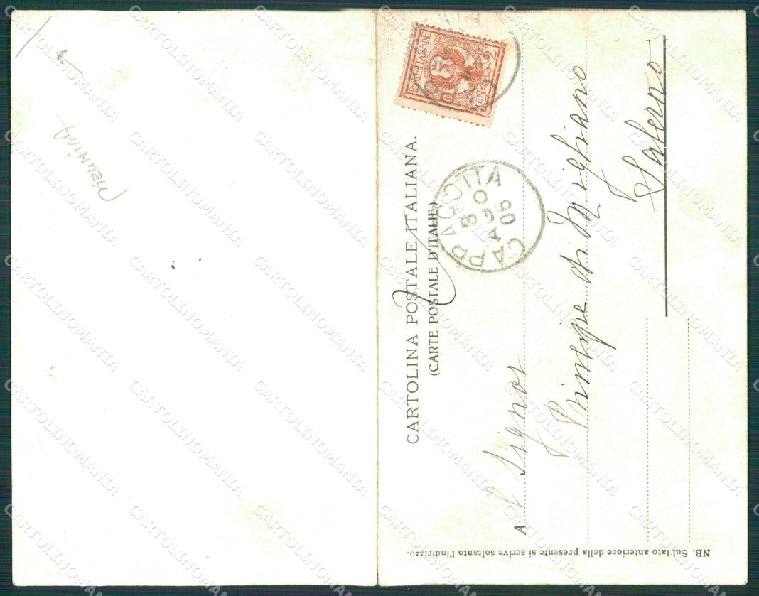 Isernia Capracotta Doppia PIEGHINA cartolina XB3462 – retro