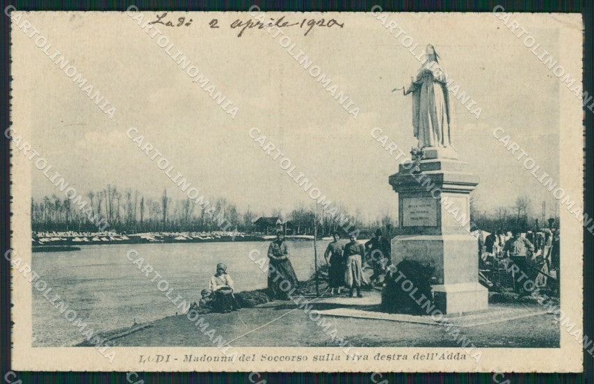 Milano Lodi PIEGATA cartolina XB3555 – fronte